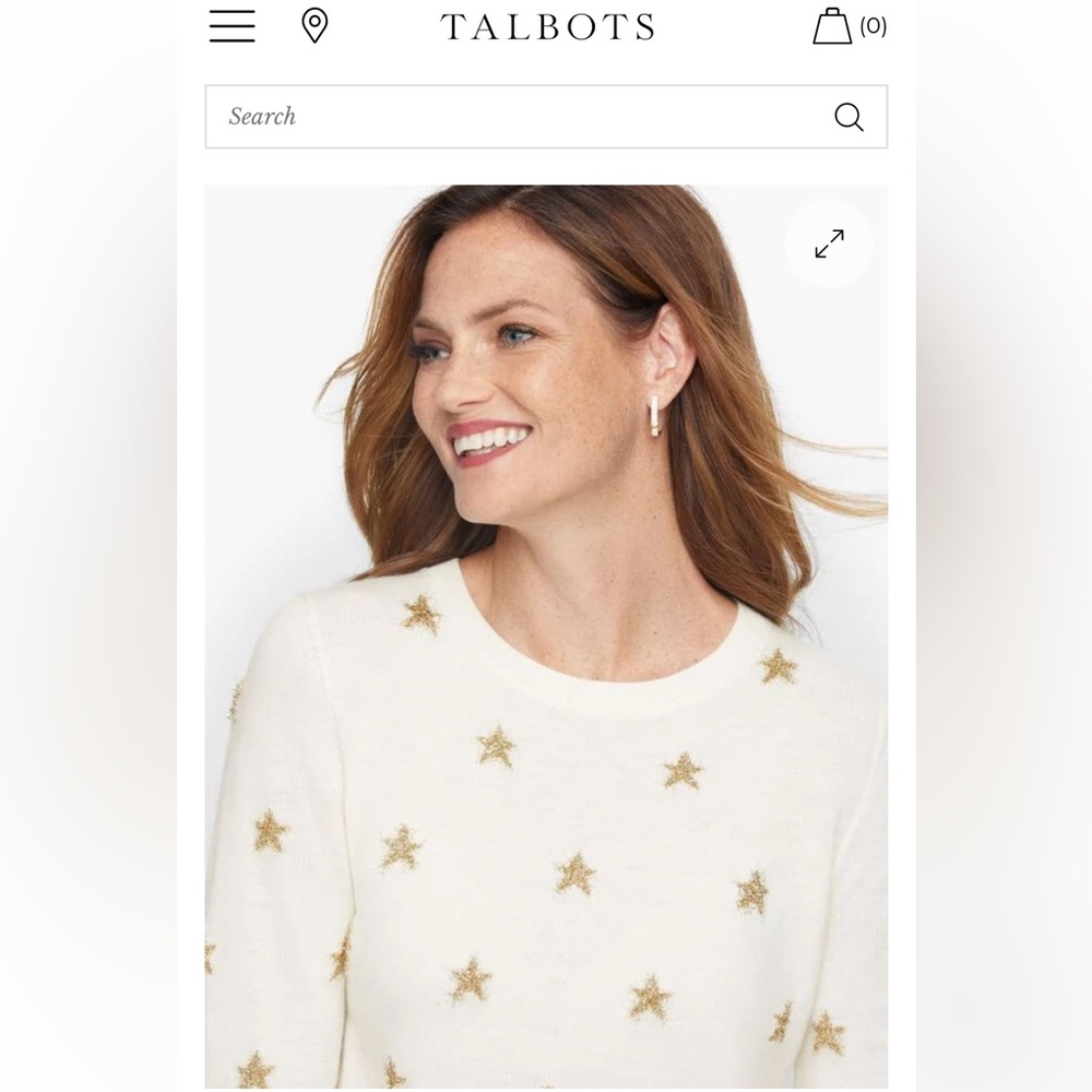 Talbots Shimmer Star crewneck sweater- worn twice. Great shape.
